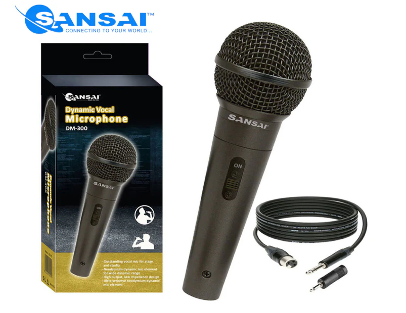 Sansai DM-300 Dynamic Professional Vocal Corded Microphone