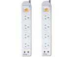 2x Power board 4 way Outlets Surge Protector Phone data line port PHX-132TL