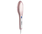 Vivitar Ceramic Hair Straightening Brush/Comb Straightener Temp Control Rose