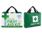 210pc Deluxe Emergency Medical First Aid Kit Injury Treatment Pack Portable Case