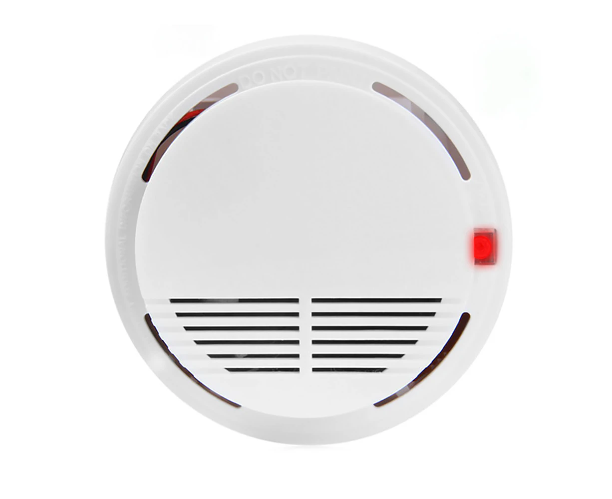 9V Battery Operated Photoelectric Smoke Alarm LED Light Flashing & Sound Warning Smoke Alert Detector for Home School Hotel