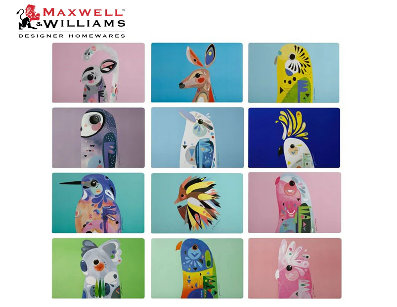 Maxwell & Williams 6-Piece Pete Cromer Reversible Placemat Set - Multi