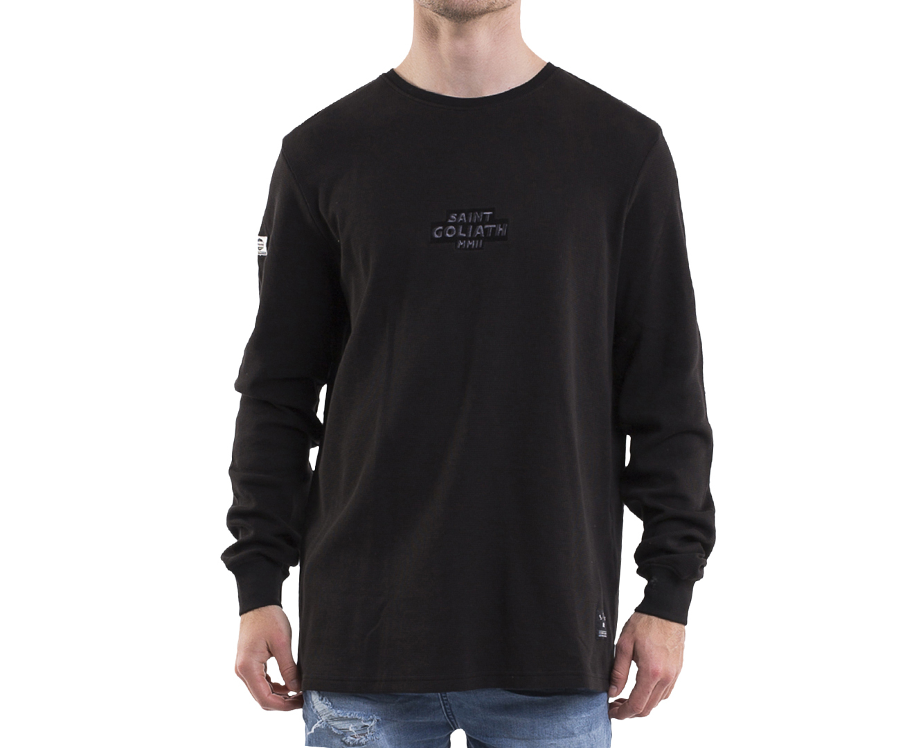 St Goliath Men's Slate Crew - Black | Catch.co.nz