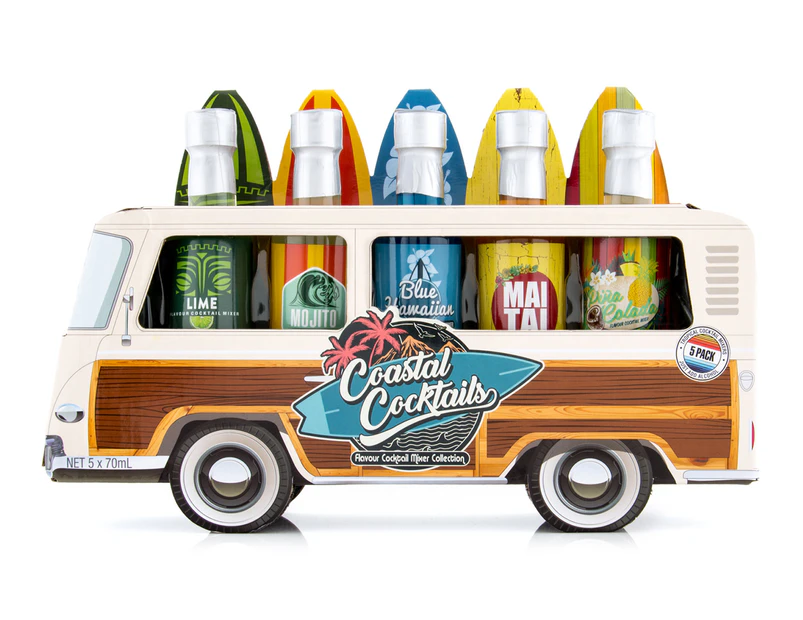 Coastal Cocktails Woody Bus Flavour Cocktail Mixer Collection 5-Pack