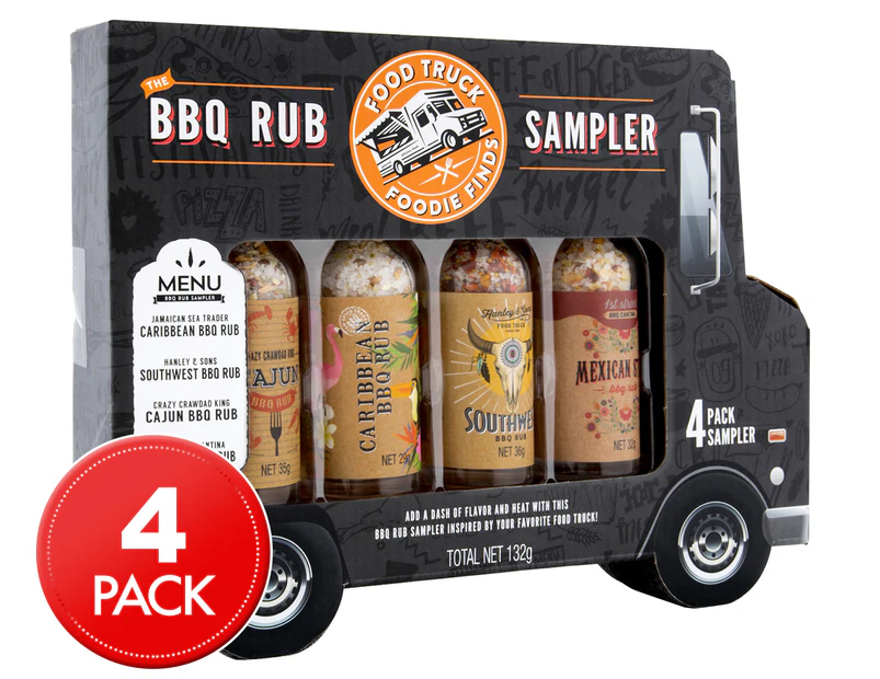 Food Truck Foodie Finds BBQ Rub Sampler 4-Pack