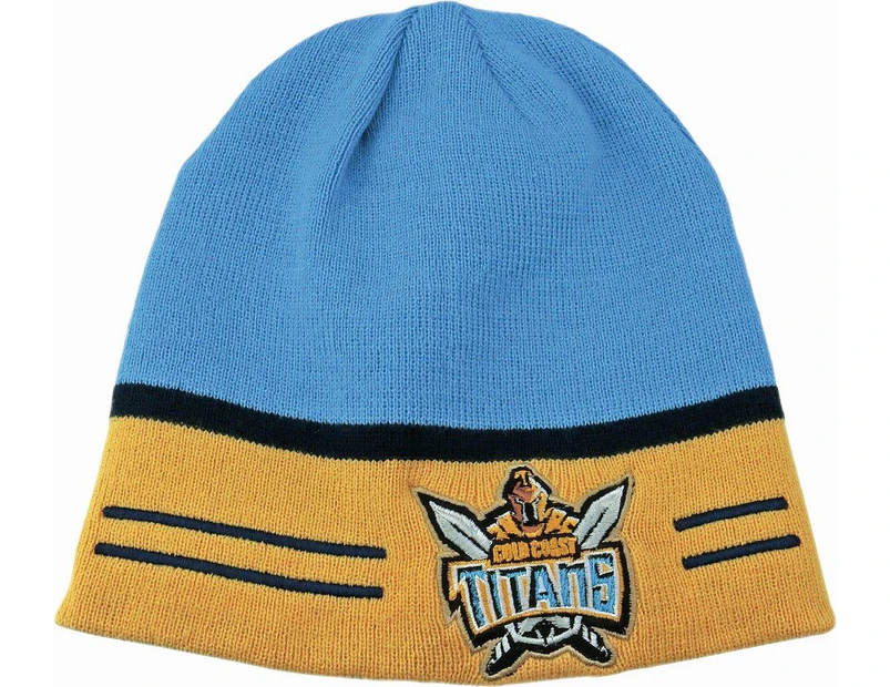 Gold Coast Titans NRL Switch Reversible Knit Beanie Hat