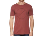 Silent Theory Men's Spiral Tee / T-Shirt / Tshirt - Burgundy