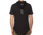 St Goliath Men's Frontrow Hooded Tee / T-Shirt / Tshirt - Black