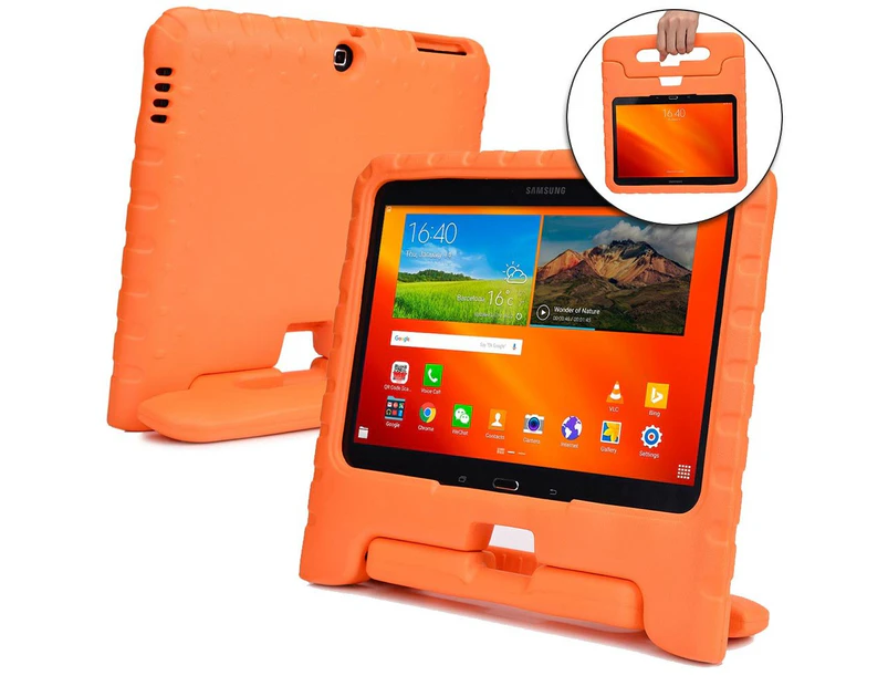 Cooper Dynamo [Rugged Kids Case] Protective Case for Samsung Tab 4 10.1, Tab 3 10.1 | Child Proof Cover, Stand, Handle | SM-T530 T531 T535 (Orange)