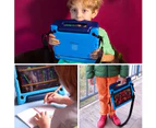Pure Sense Buddy [ANTI-MICROBIAL KIDS CASE] Child Proof case for Samsung Tab A 7.0 | Rugged Cover: Stand, Handle, Shoulder Strap | SM-T280 T285 (Blue)