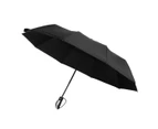 10 Ribs Automatic Travel Umbrella Auto Open Close Folding Rain Sun Windproof Anti UV -Black