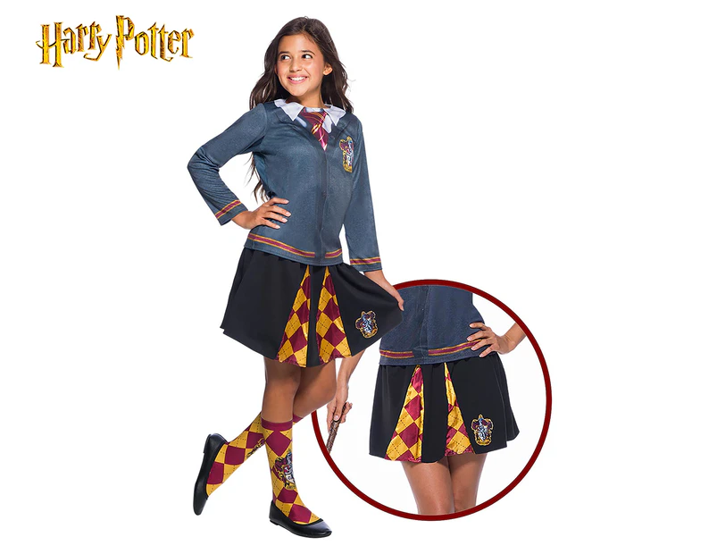 Harry Potter Kids' Gryffindor Costume Skirt - Red/Black
