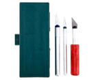 Jemark 16-Piece Craft Knife Set - Steel/Red/Green