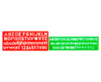 Jemark Alphabet Stencil 4-Pack - Green/Red/Purple/Blue