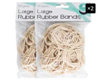 2 x Jemark Large Rubber Bands Pack 100g - Plain