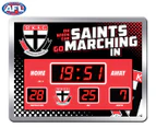 AFL St Kilda Saints Glass Scoreboard LED Clock