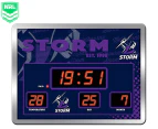 NRL Melbourne Storm Glass Scoreboard LED Clock