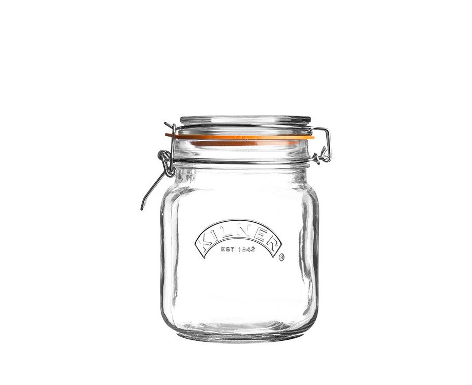 Kilner Square Clip Top Jar 1L  11X15.5X13cm