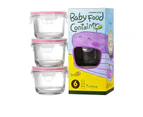 Glasslock Round Baby Food Container 3pc Set 165ml