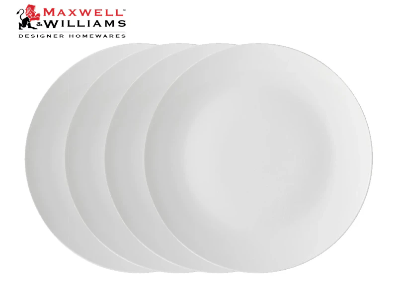 Set of 4 Maxwell & Williams White Basics Coupe Dinner Plate 27.5cm