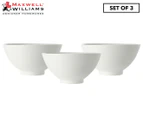 Set of 3 Maxwell & Williams 20cm White Basics Noodle Bowl