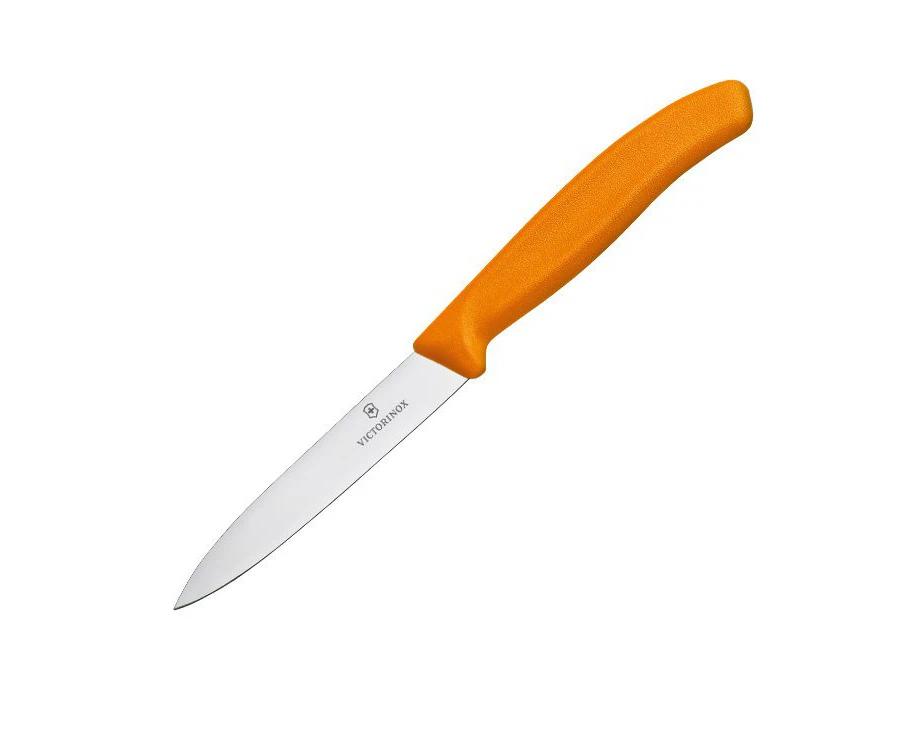 Victorinox Paring Knife Pointed Tip Straight 10cm - Orange