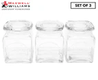 Set Of 3 Maxwell & Williams Olde English Storage Jars 500mL - Clear