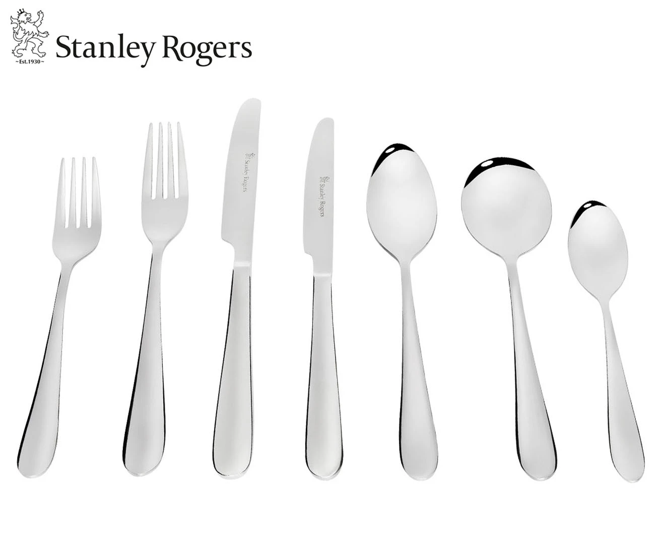 56pc Stanley Rogers Chicago Stainless Steel Cutlery Family Dinner Party Set