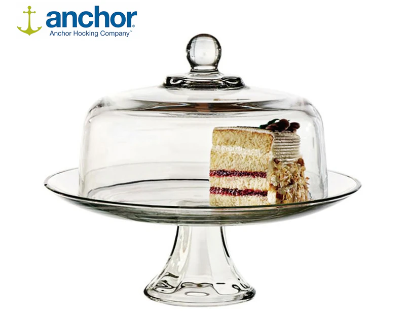 Anchor Hocking 28.5cm Presence Cake Stand & Dome