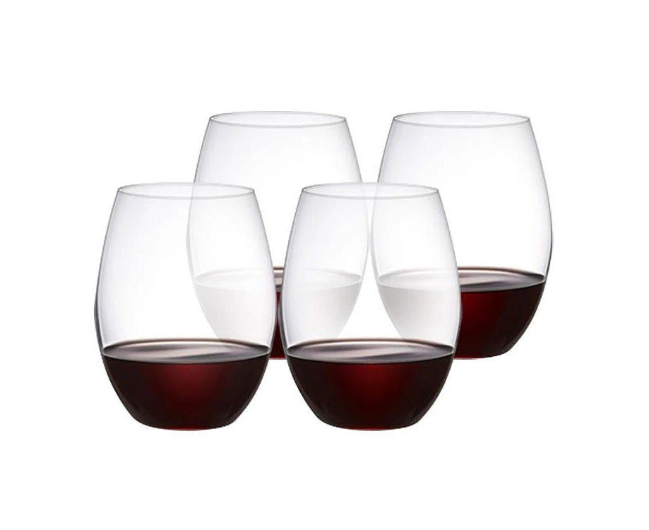 Plumm Stemless RED+ European Crystal Wine Glass (610 ml) - 4 Pack