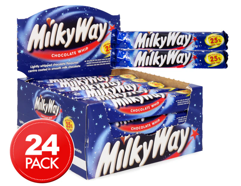 24 x Milky Way Chocolate Whip Bars 53g