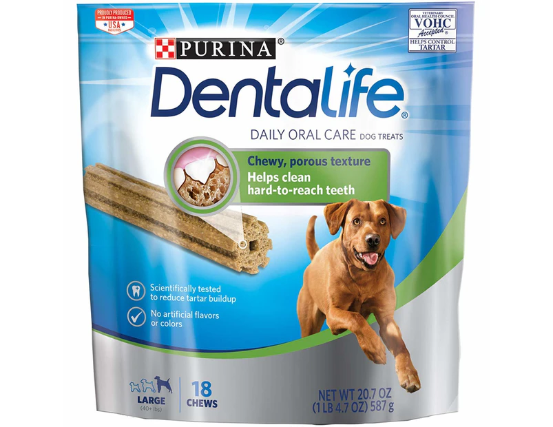 Dentalife Daily Oral Teeth Care Treats for Large Dogs 4x221g (TNDLD4X221)