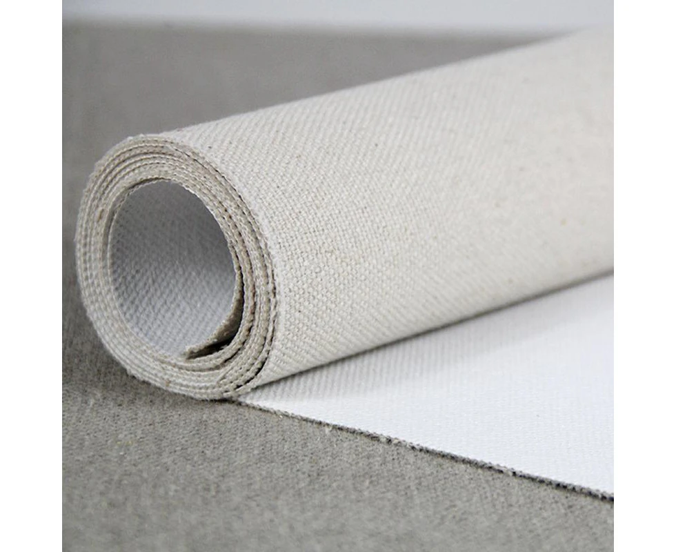 10m roll 22oz Triple Primed Artist Canvas Roll 1.7m Wide - Rough Texture, Cotton Duck