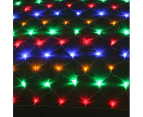 Solar 300 LED Net Lights 5x2.5m 8-Functions Outdoor Party Christmas Garden Decoration - Multi-Coloured