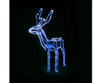 3D LED Christmas Motif 100x116cm Motorised Buck Reindeer Indoor/Outdoor - Blue