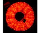 Christmas 10m LED Rope Light 8 Colours Low Wattage 8 Function Controller - Red