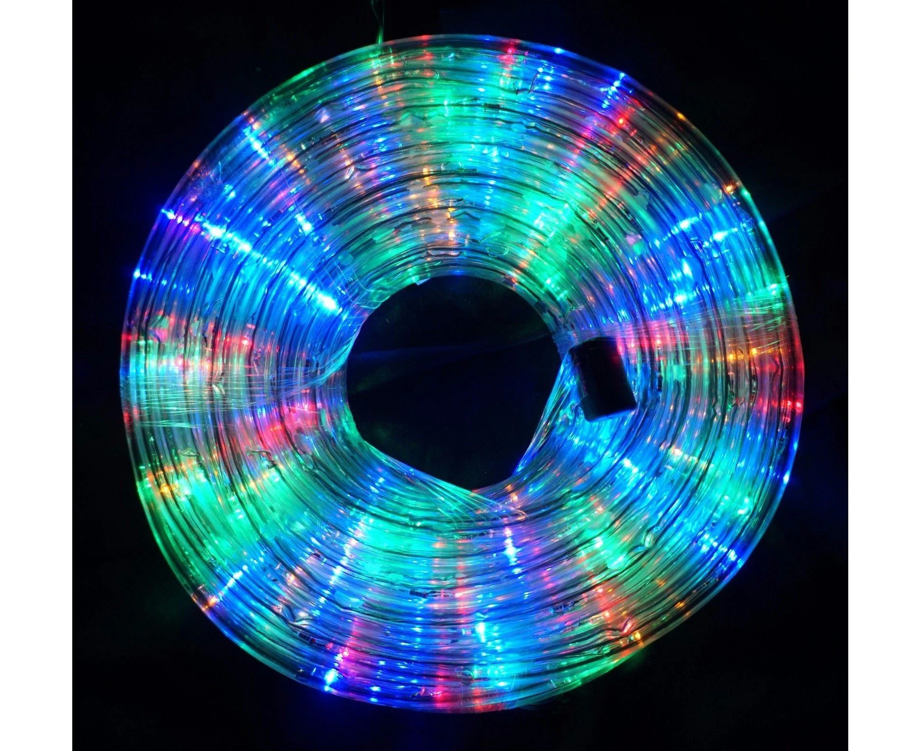 Christmas 10m LED Rope Light 8 Colours Low Wattage 8 Function Controller - Multi