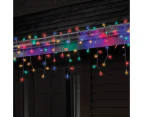 Icicle Lights 500 LED Christmas Events Decorations 8 Function 20m Long Indoor/Outdoor - Multi