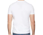 Calvin Klein Jeans Men's Large Transfer Logo Crew Tee / T-Shirt / Tshirt - White