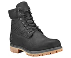 Timberland Men's 6-Inch Premium Perforated Leather Boot - Black Nubuck
