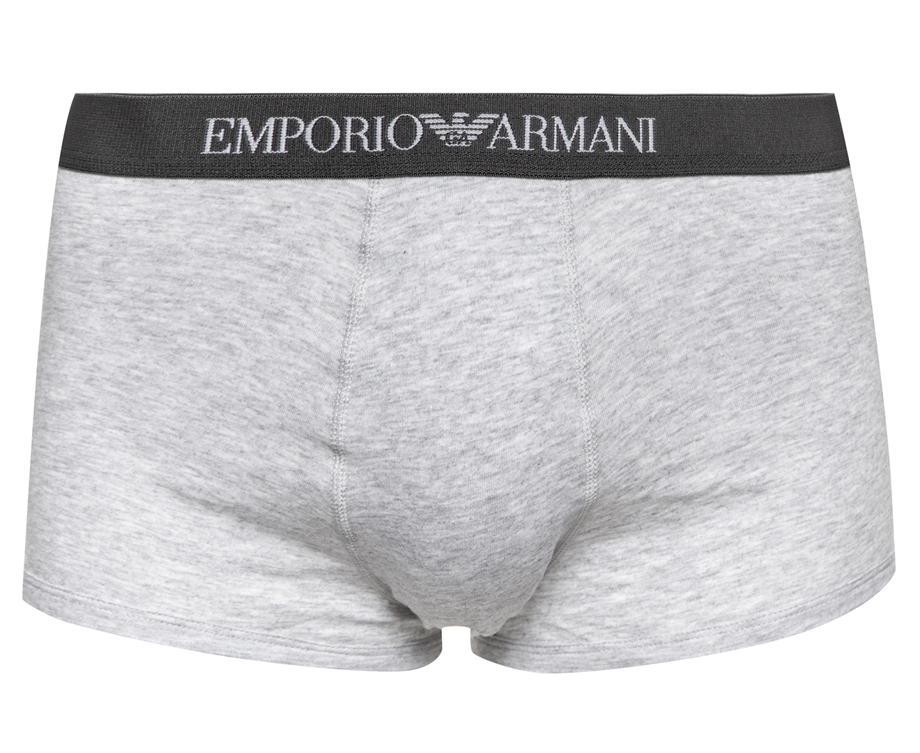 Emporio Armani Men's Pure Cotton Trunks 3-Pack - Grey/Black/Navy ...