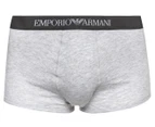 Emporio Armani Men's Pure Cotton Trunks 3-Pack - Grey/Black/Navy