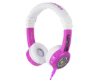 BuddyPhones InFlight Kids' Headphones - Purple + Bonus Cable Organiser Wrap 2-Pack