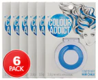 6 x Colour Addict Temporary Hair Chalk Disc 3.5g - Blue