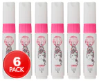 6 x Colour Addict Temporary Hair Chalk Pen 18g - Pink
