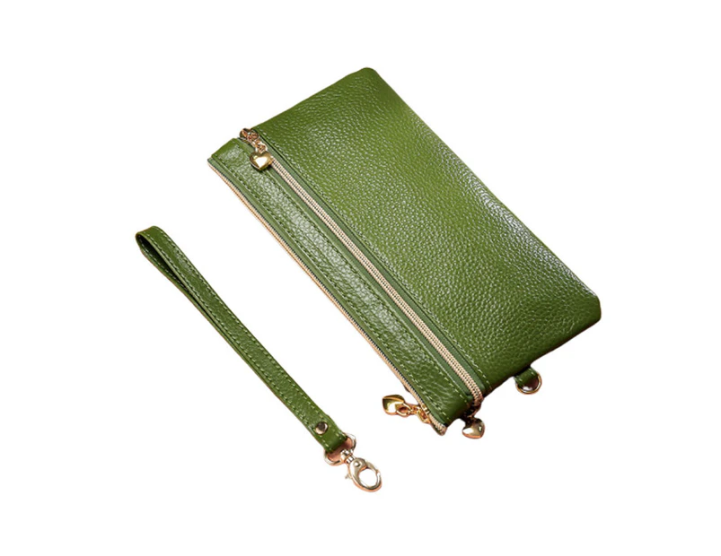 Leather Clutch for Women Wallet - Green