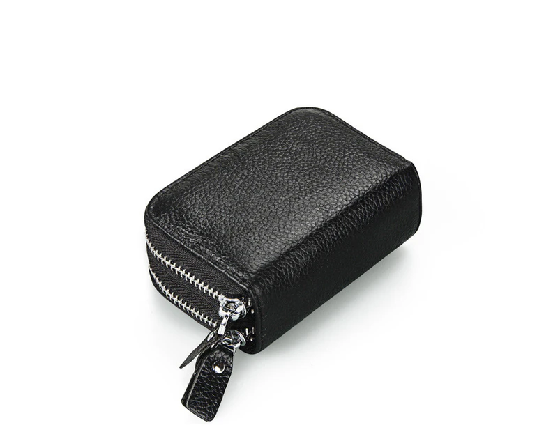 Mini Women Wallets Leather Pocket Purse - Black