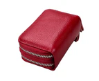 Mini Women Wallets Leather Pocket Purse - Red