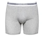 Calvin Klein Men's Cotton Stretch Cooling Boxer Brief 3-Pack - Grey Heather/Black/White