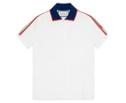Gucci Men's Polo Tee / T-Shirt / Tshirt w/ Gucci Stripe - White